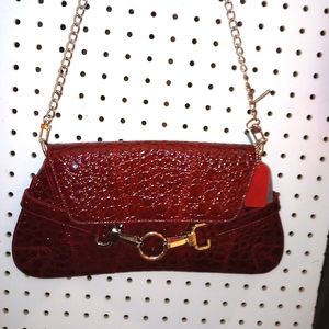 Faux alligator leather purse